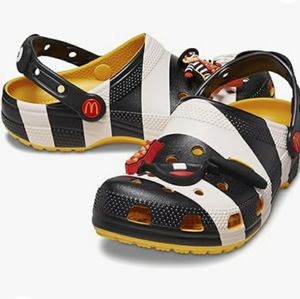 (New) Adult McDonald's X Crocs Hamburglar Clogs (M9/W11) (M10/W12)